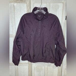 Athleta Womens Grace Half Zip Windbreaker Pullover Jacket Size XS Deep Purple